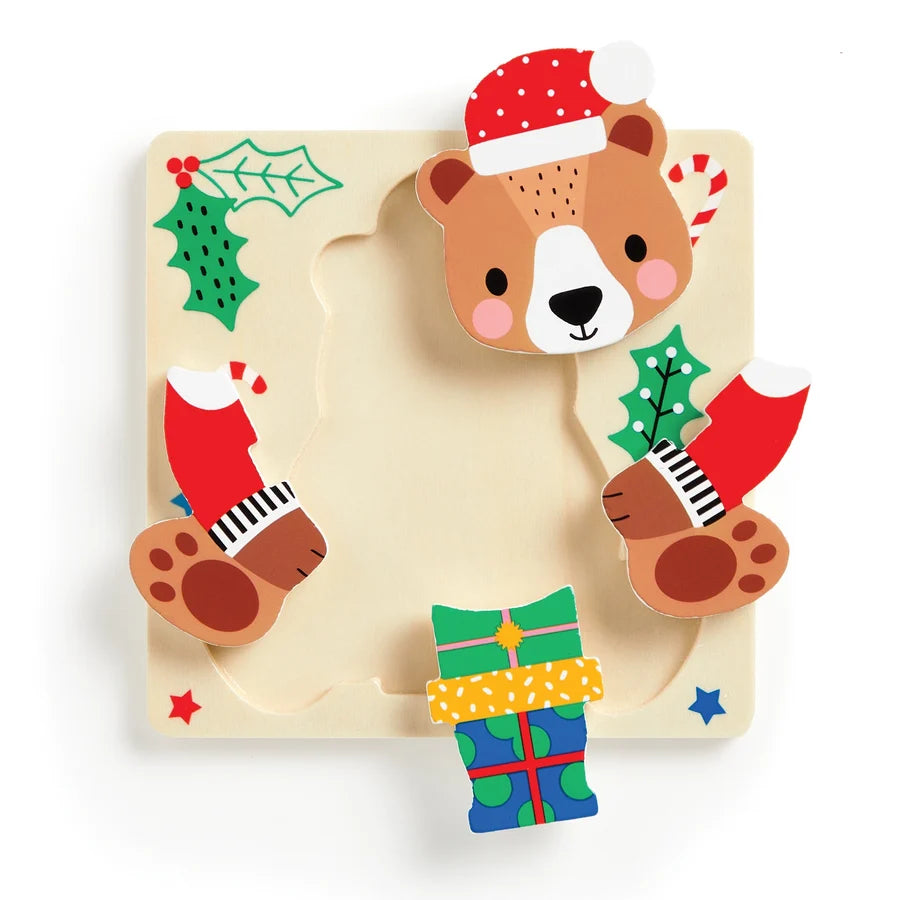 Festive Friends Set of 4 Wood Puzzles