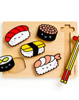 Sushi Friends Wooden Tray Puzzle by Mochi Kids for Mudpuppy
