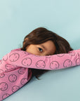 Pink Bubblegum Long Sleeve Happy Pajamas