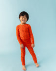 Tomato Red Long Sleeve Happy Pajamas