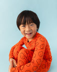 Tomato Red Long Sleeve Happy Pajamas