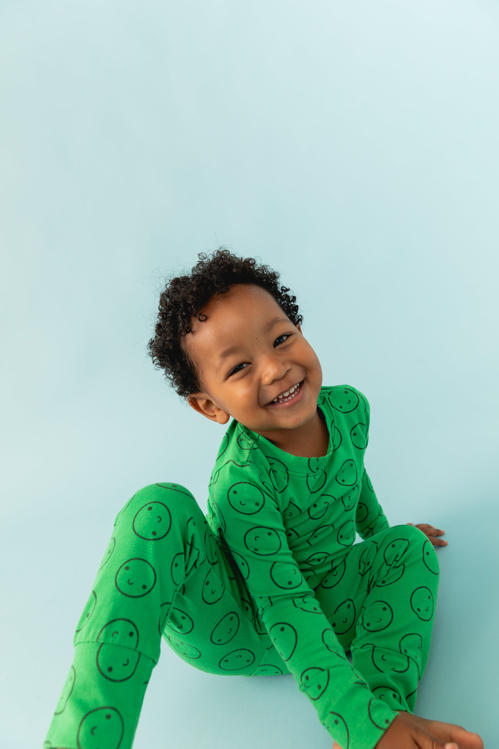 Green Sprout Long Sleeve Happy Pajamas