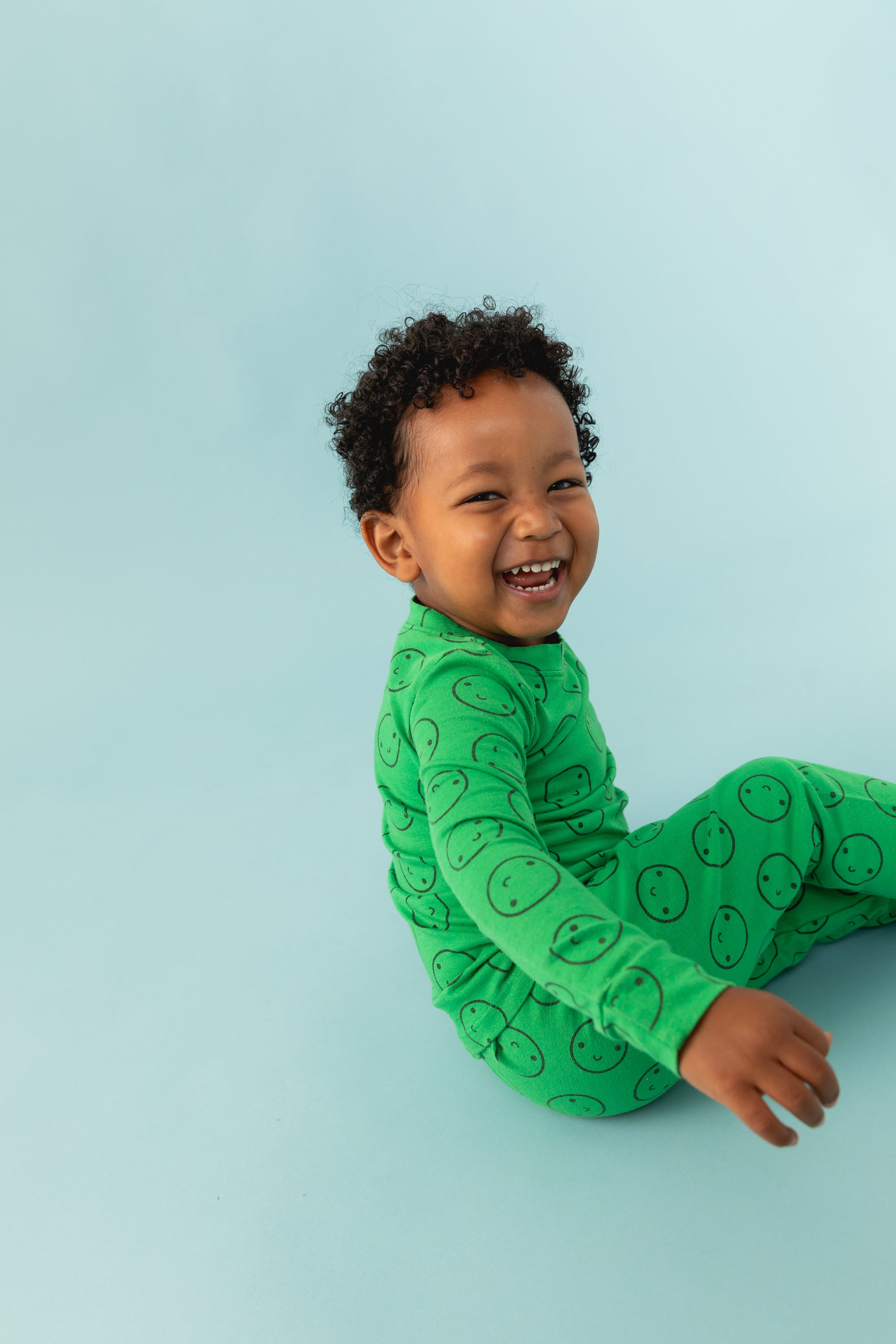 Green Sprout Long Sleeve Happy Pajamas