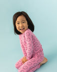 Pink Bubblegum Long Sleeve Happy Pajamas