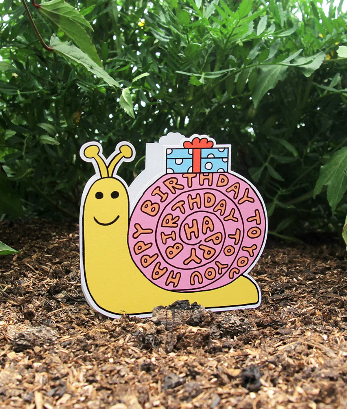 Snail Shaped Birthday Card