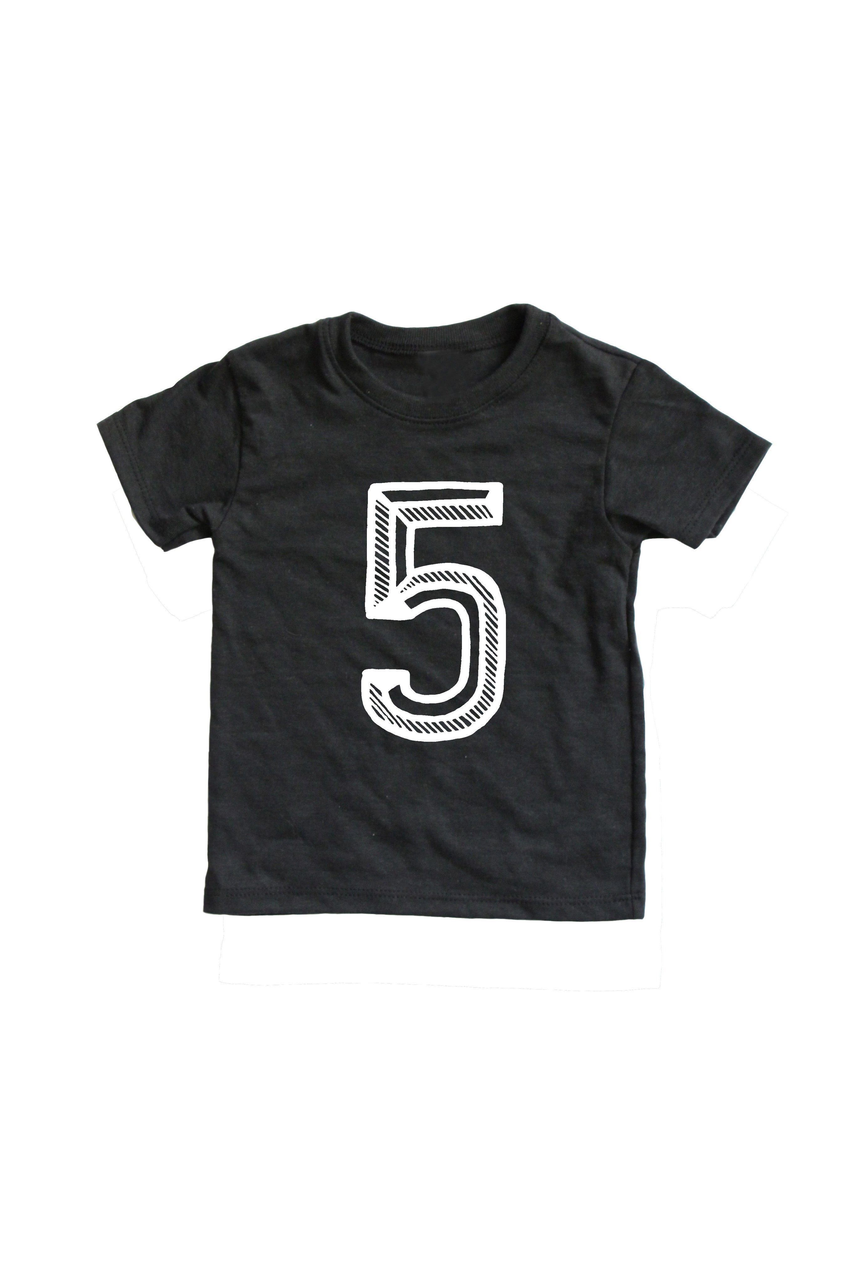 Number Tee Black Graphic Tee (Numbers 1-10) – Mochi Kids