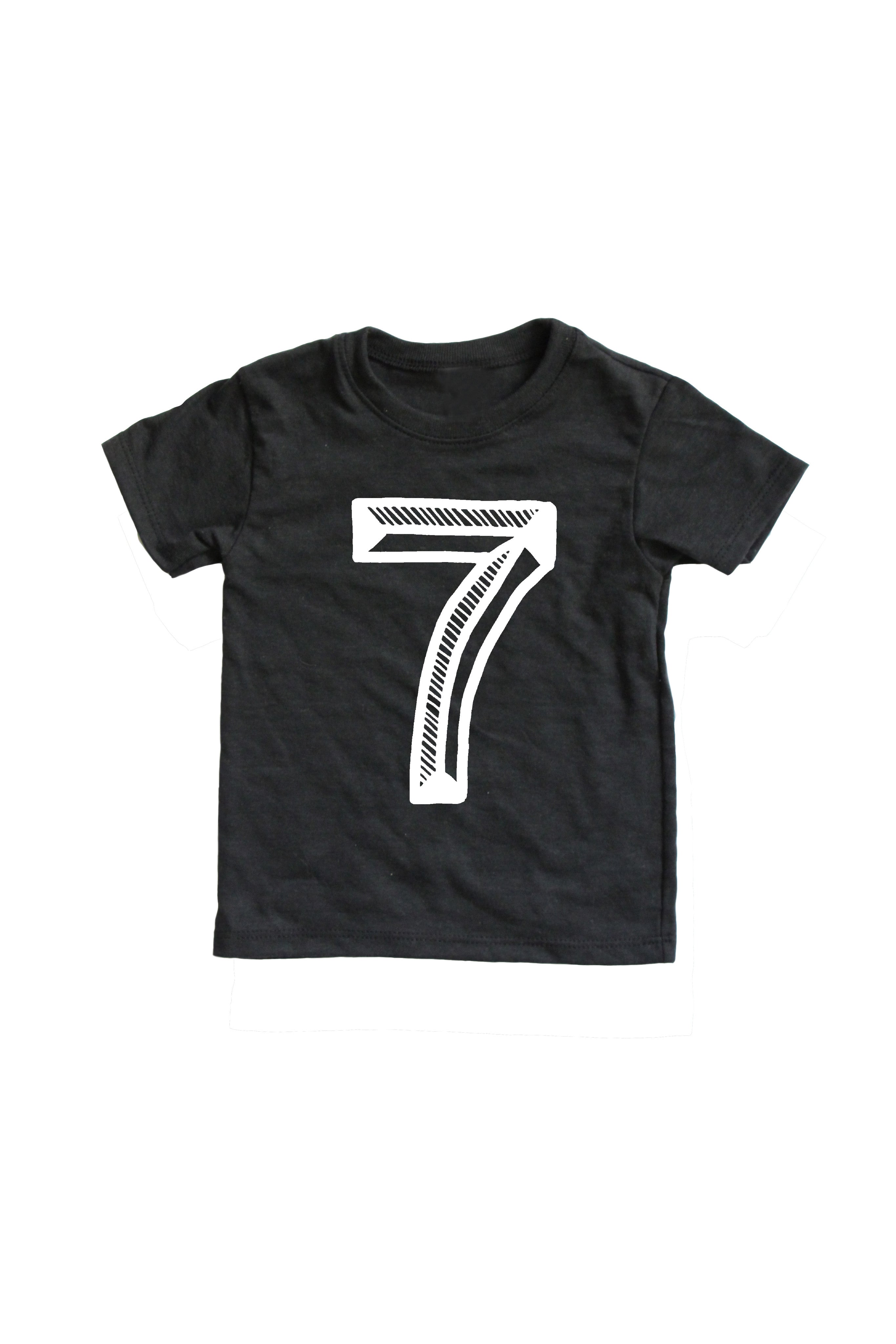 SALE Number Tee Black Graphic Tee (Numbers 1-10) – Mochi Kids