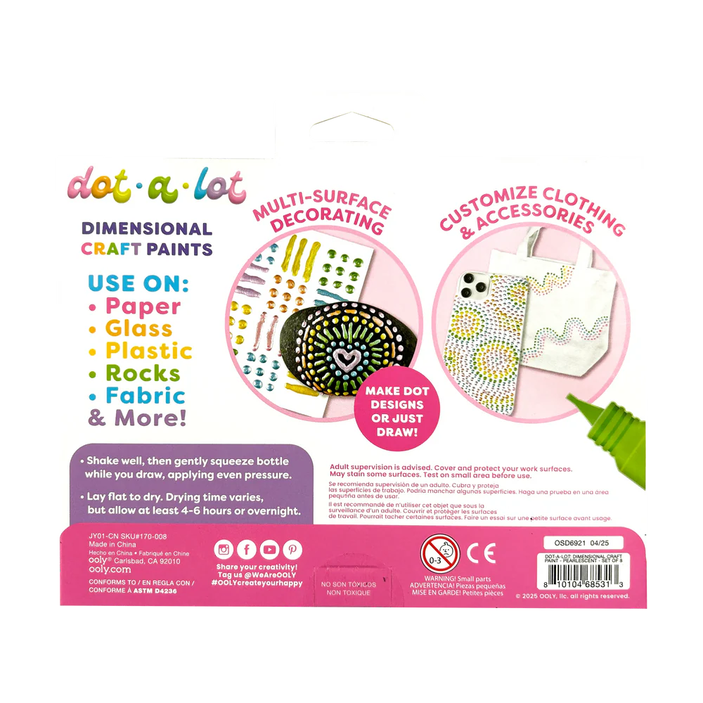 Dot-A-Lot Dimensional Craft Paint - Pearlescent by Ooly