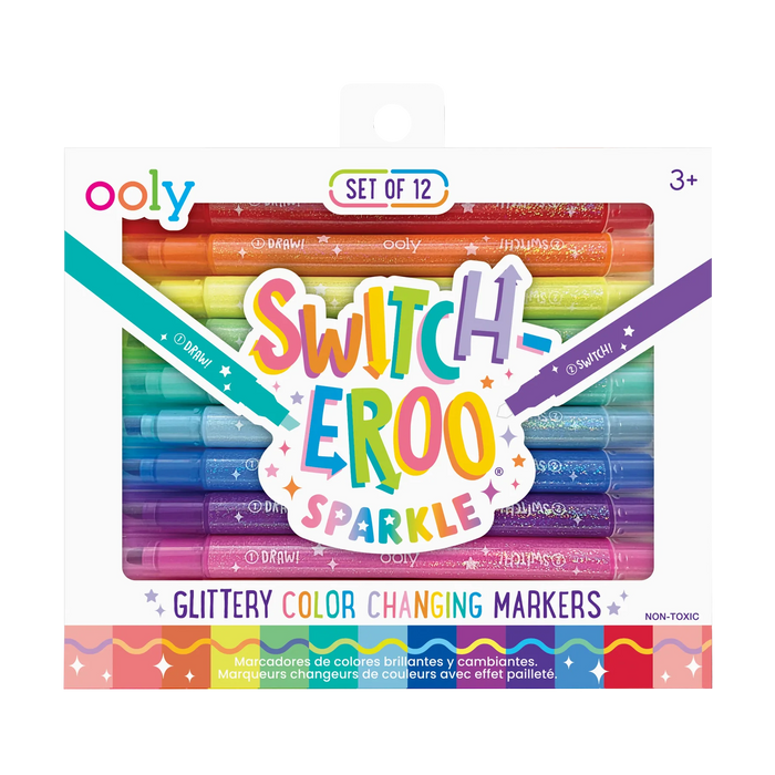 Switch-Eroo! Sparkle Glittery Color-Changing Markers by Ooly
