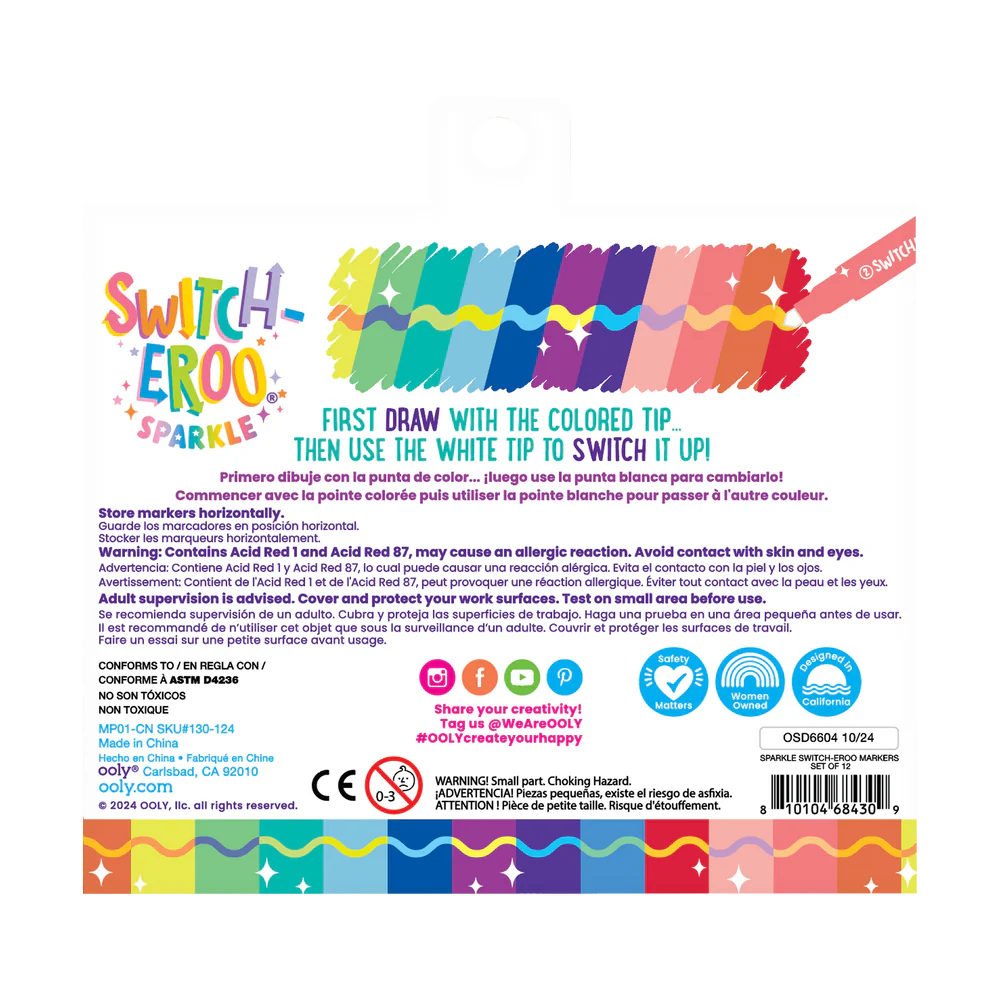 Switch-Eroo! Sparkle Glittery Color-Changing Markers