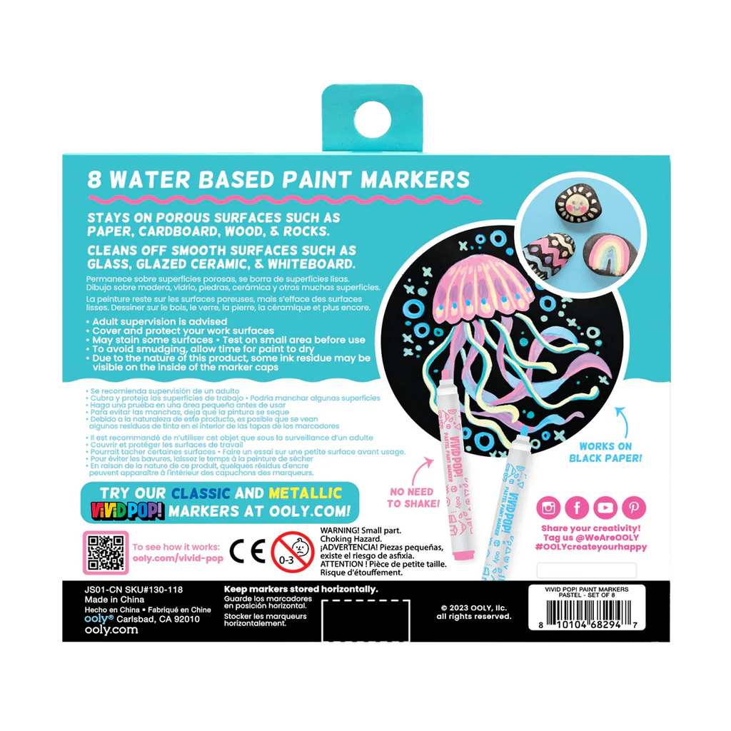 Pastel Vivid Pop! Water Based Paint Markers by Ooly