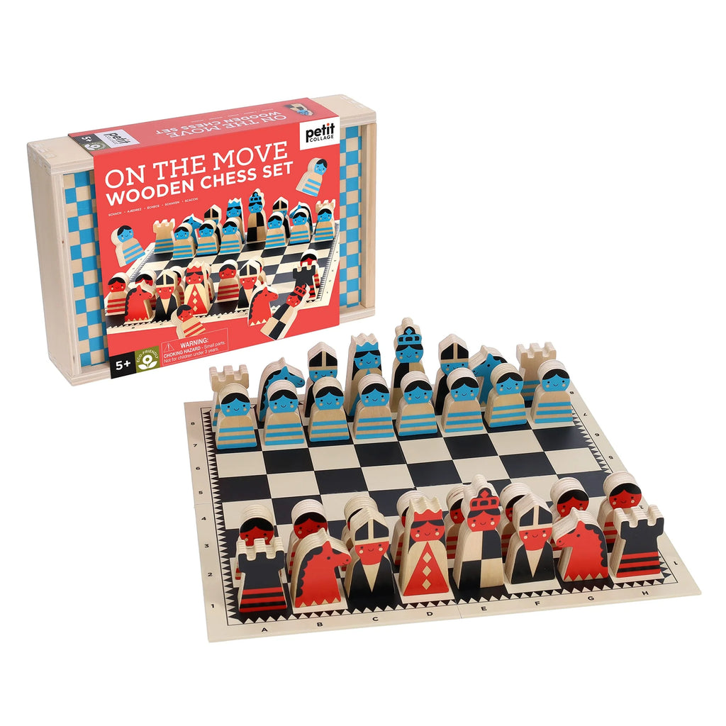 On The Move Wooden Chess Set by Petit Collage