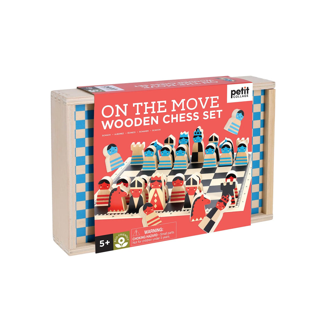 On The Move Wooden Chess Set by Petit Collage