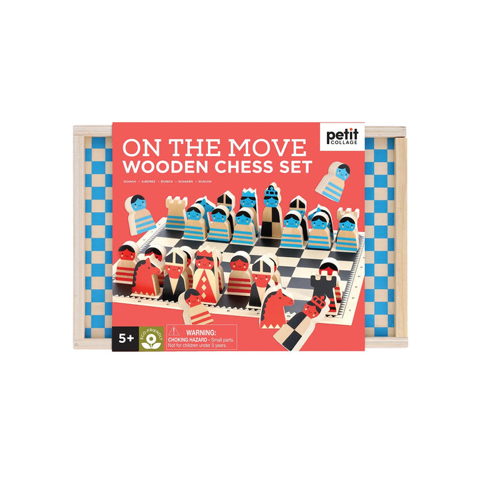 On The Move Wooden Chess Set by Petit Collage