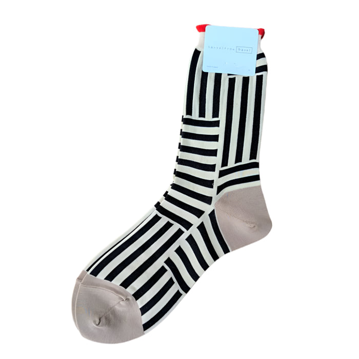 Illusion Adult Crew Sock - Black by Hansel from Basel