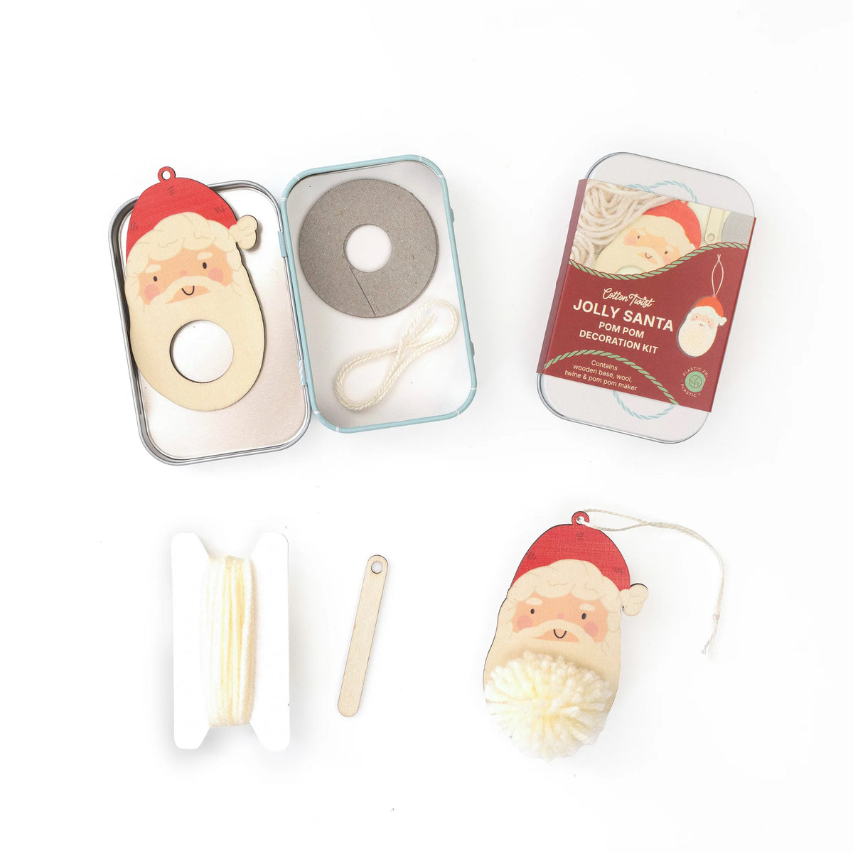 Pom Pom Santa Decoration Kit