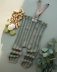 Matcha x Peanut Stripe Footless Tights