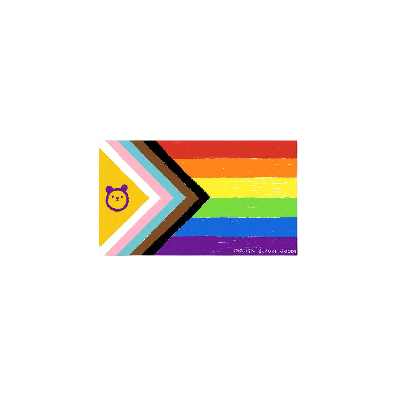 Rainbow Flag Pride Sticker by Carolyn Suzuki
