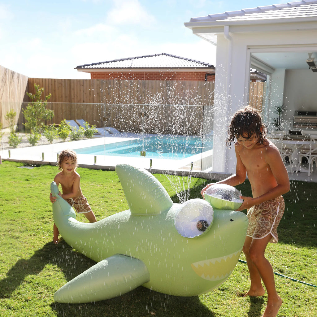 SALE Shark Tribe Giant Inflatable Sprinkler by SUNNYLIFE