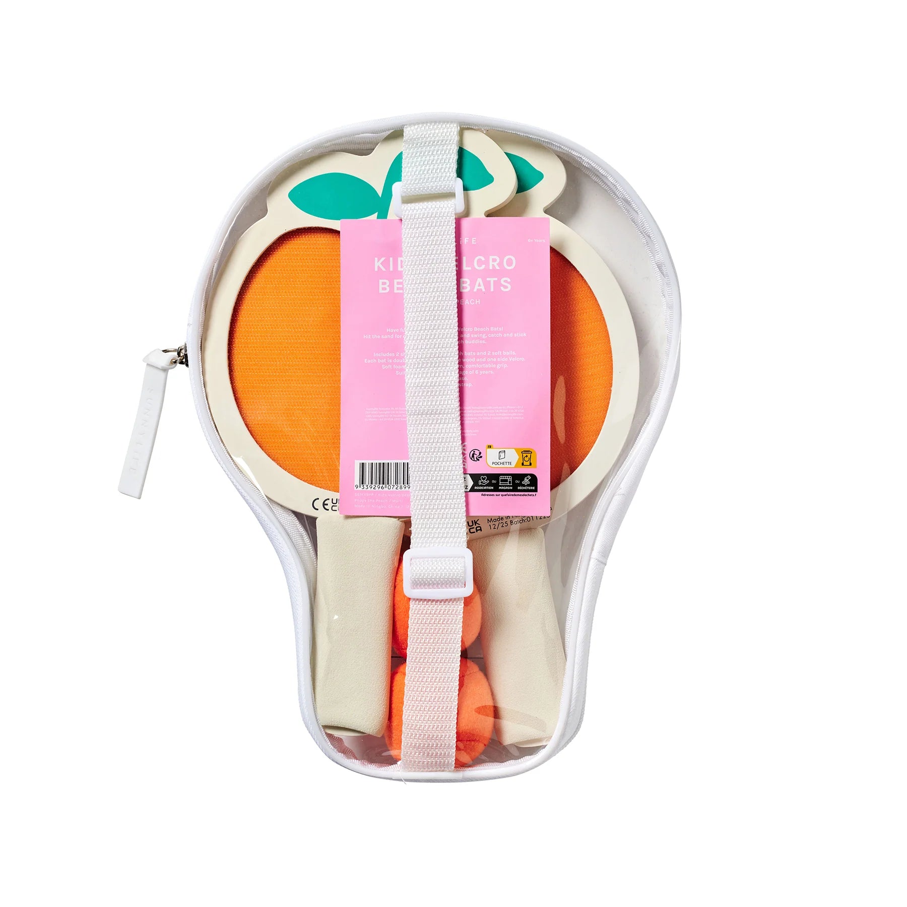 Poppy the Peach Kids Velcro Beach Bats