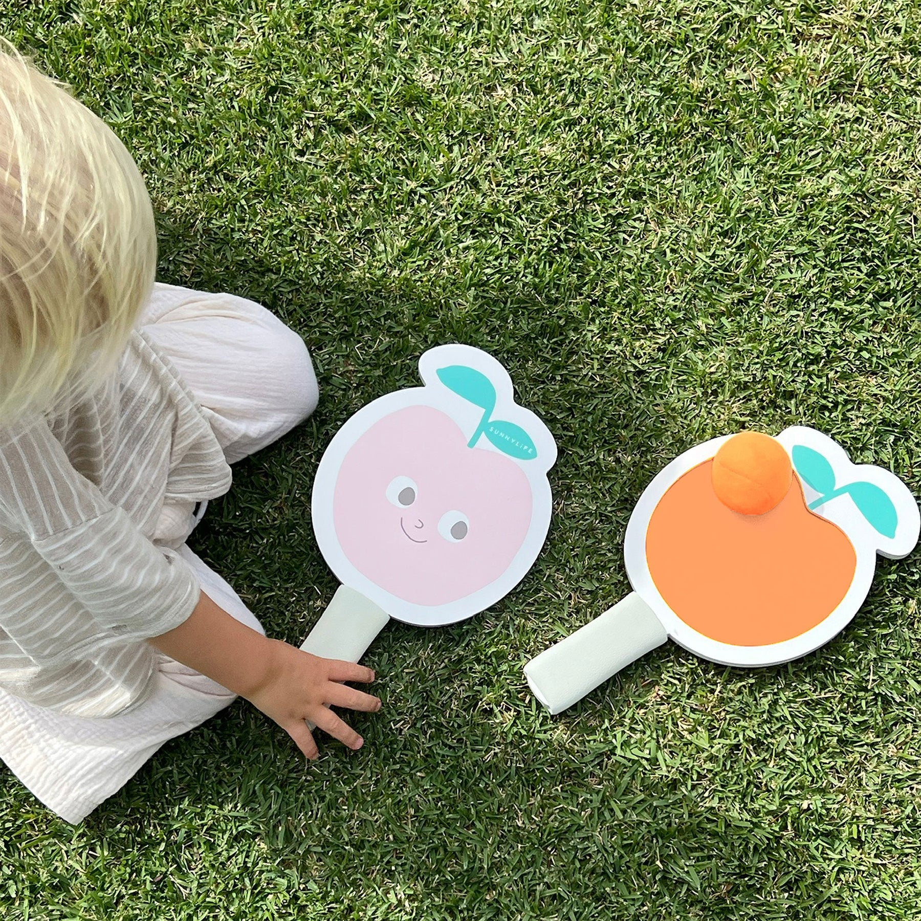 Poppy the Peach Kids Velcro Beach Bats