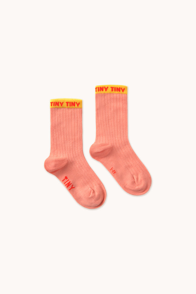 Tiny Medium Kid Socks - Papaya by Tinycottons