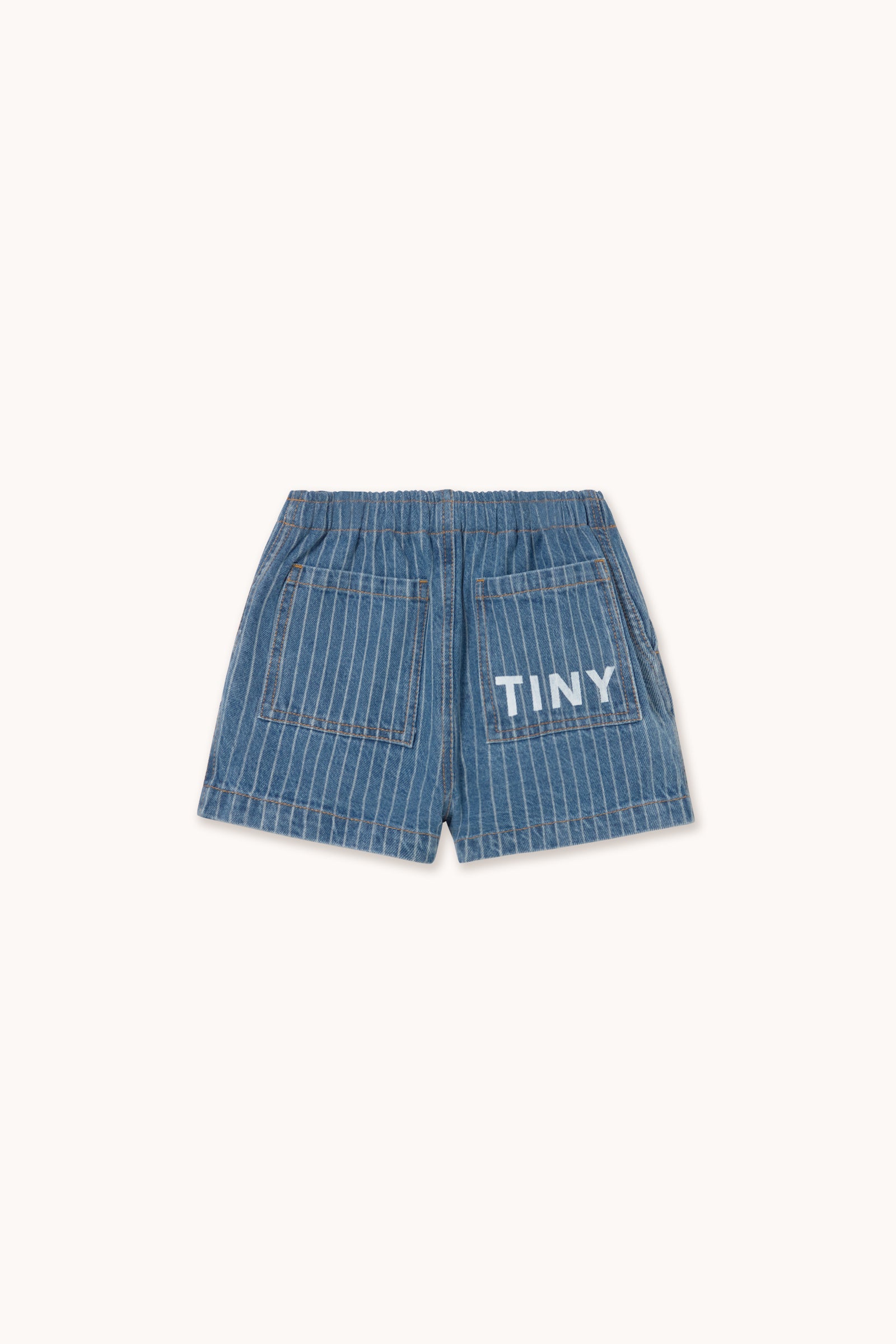 Striped Denim Shorts