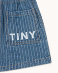 Striped Denim Shorts