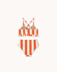 Red Stripe Swim Set