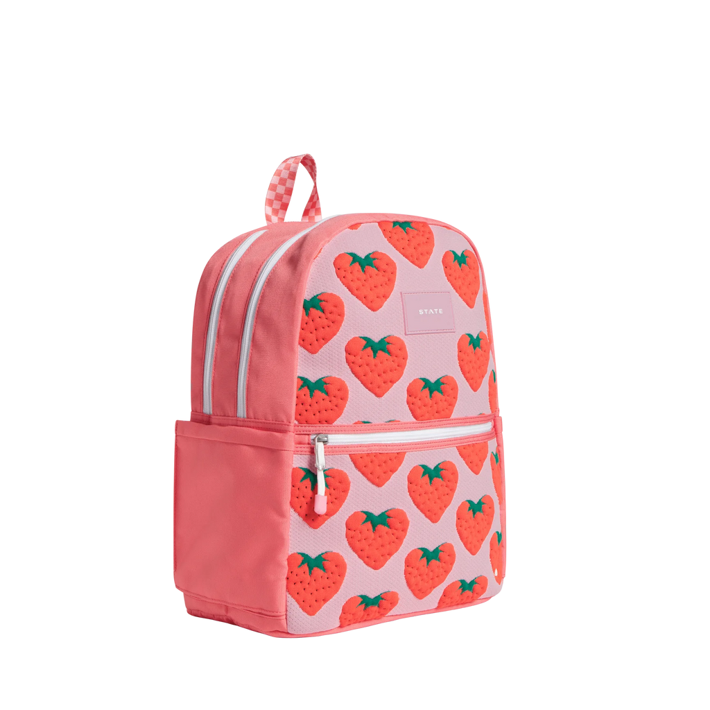 Strawberries Kane Double Pocket Backpack by State Bags