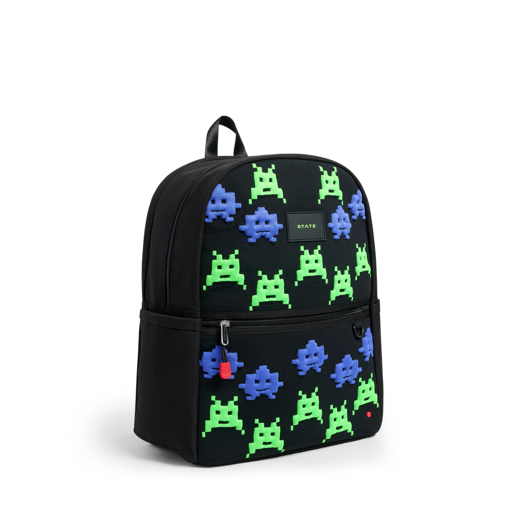 Space Invaders Kane Double Pocket Backpack by State Bags