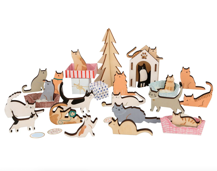 Cat Advent Calendar Suitcase by Meri Meri