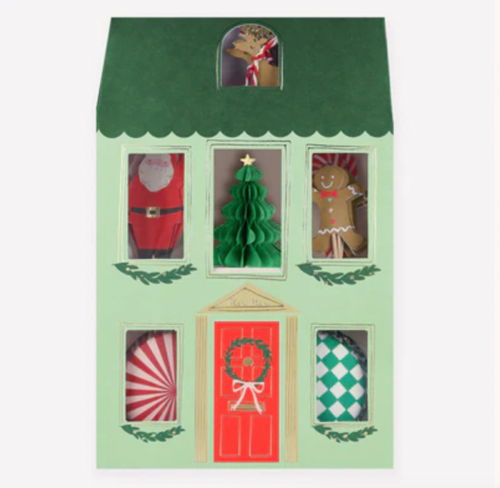 SALE Festive House Cupcake Kit by Meri Meri
