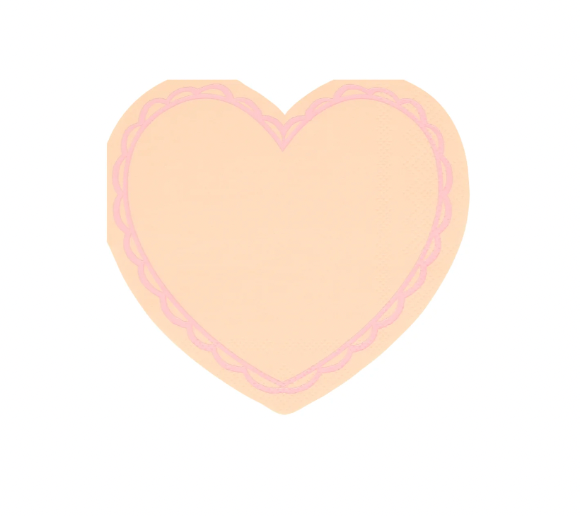 Pastel Heart Small Napkins (x16) by Meri Meri