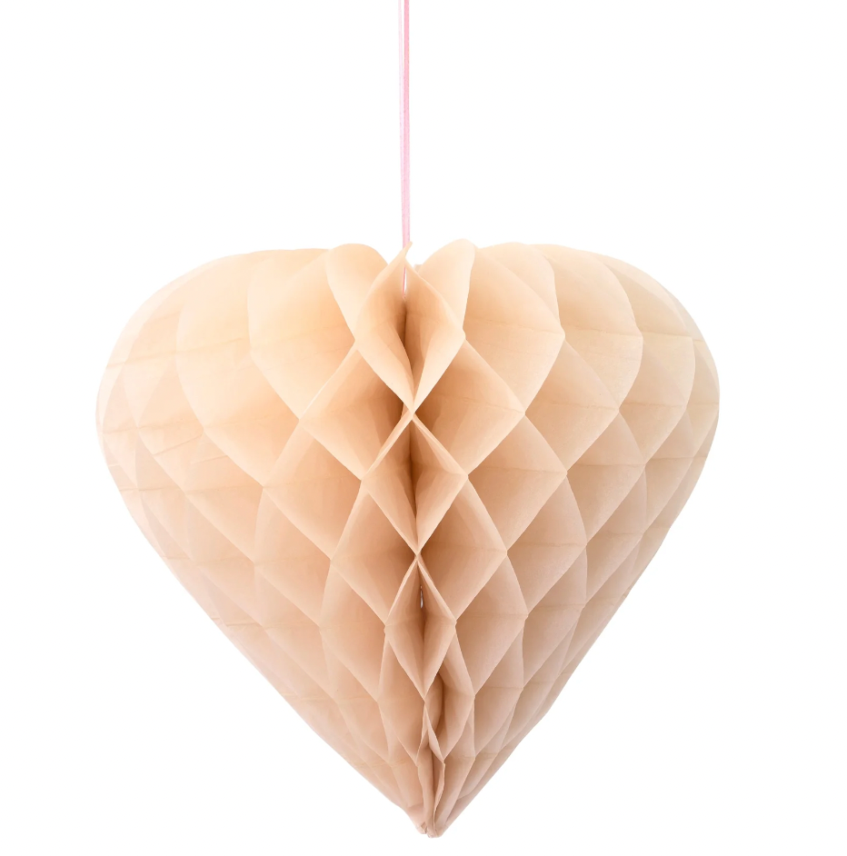 Heart Honeycomb Decorations (x6) by Meri Meri