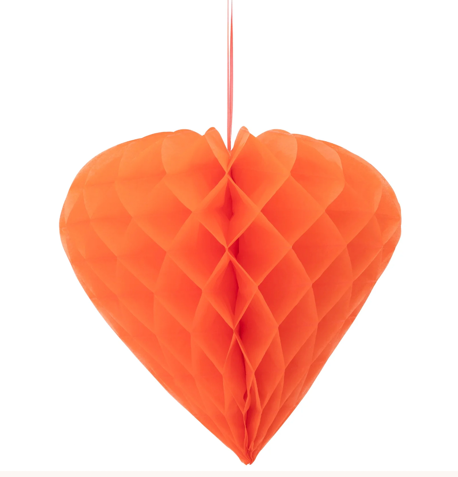 Heart Honeycomb Decorations (x6) by Meri Meri