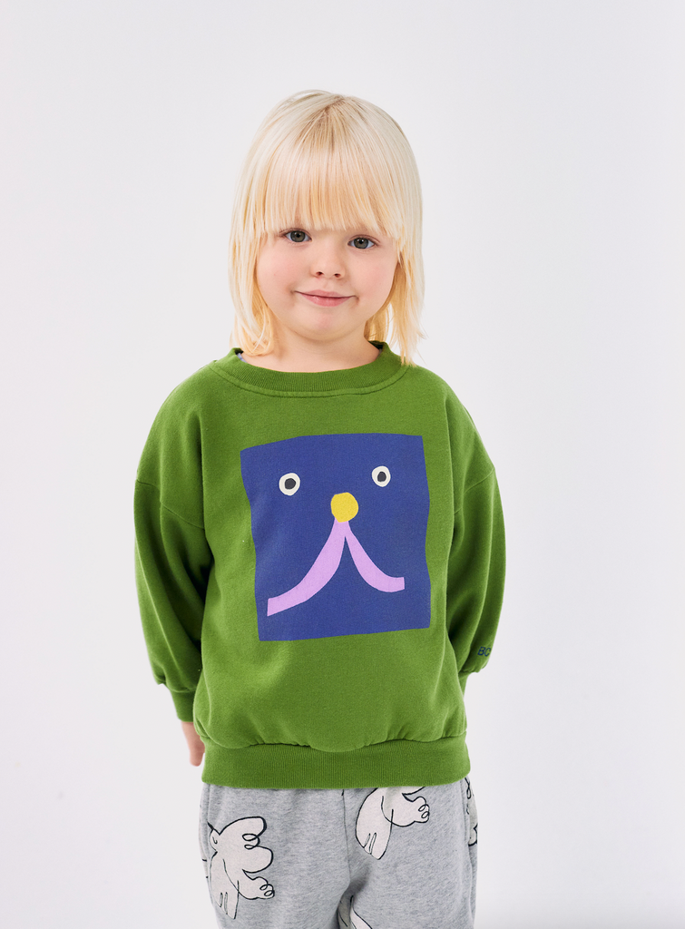 SALE Funny Face Sweatshirt by Bobo Choses