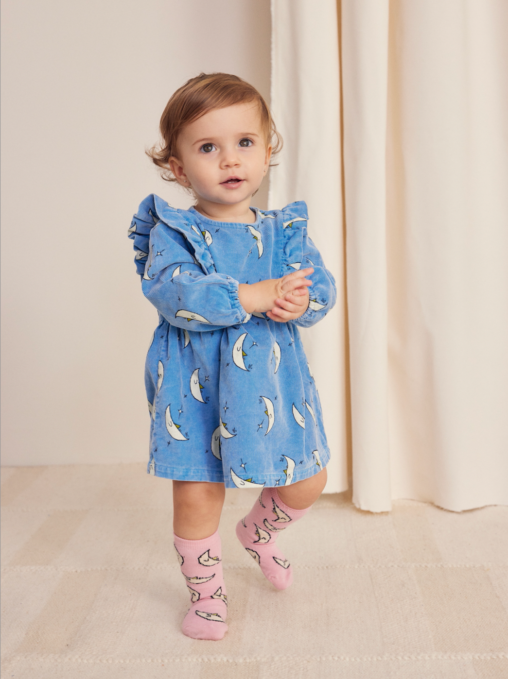 SALE Baby Beneath the Moon Micro Corduroy Dress by Bobo Choses