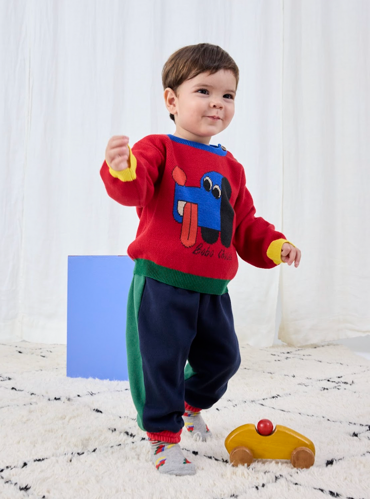 Baby Choo Choo All Over Long Socks by Bobo Choses