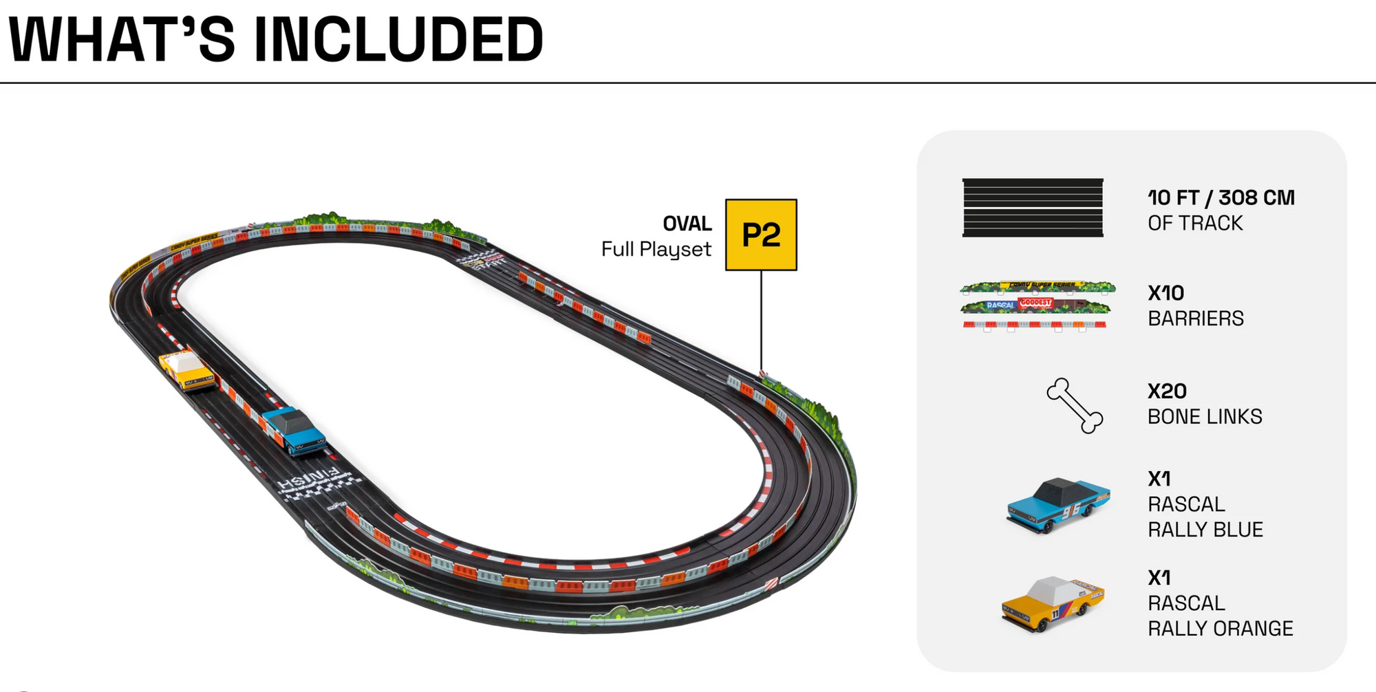 Oval Candycar Roadworks Playset