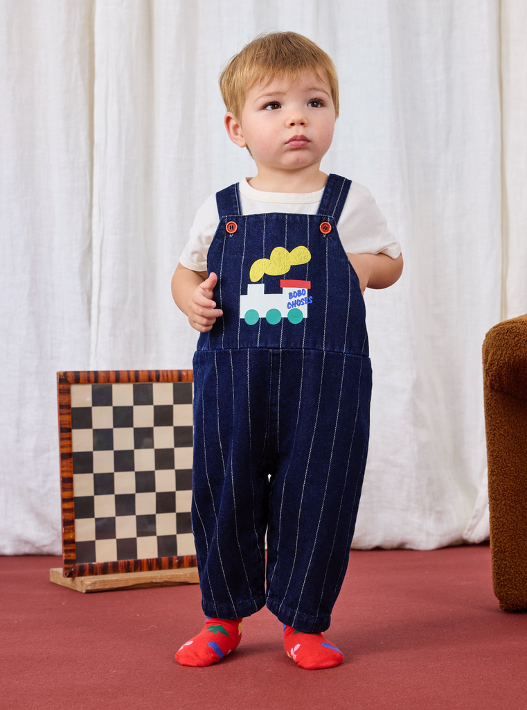 Baby Choo Choo Denim Dungaree by Bobo Choses