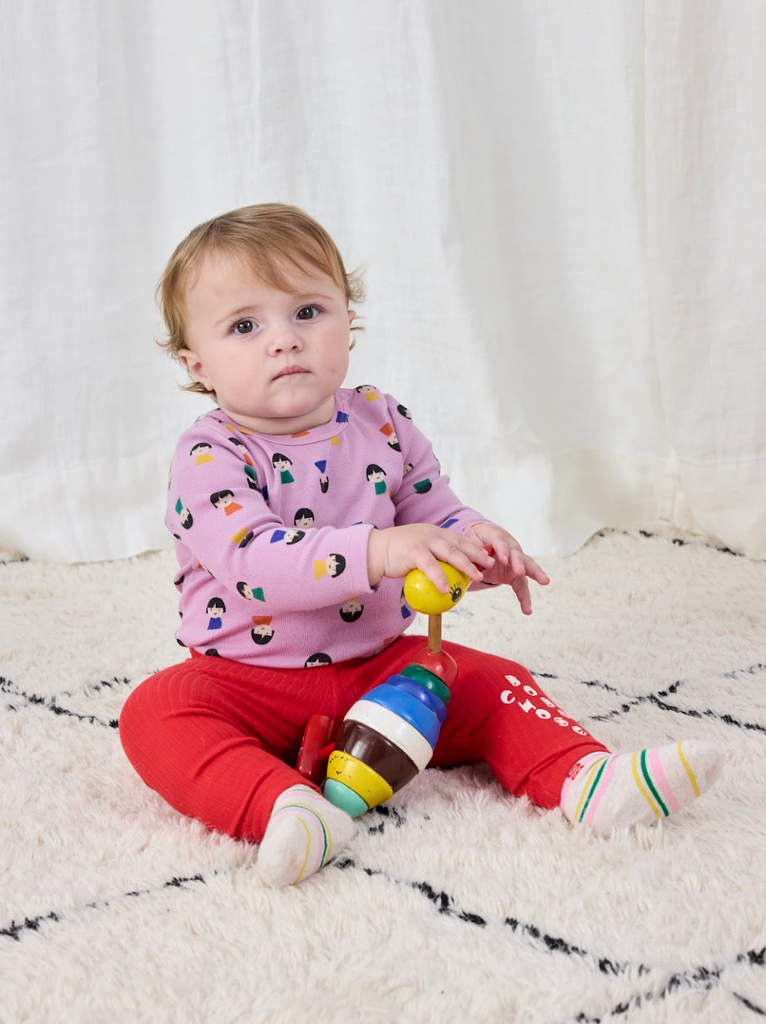 Baby Kaleidoscope & Stripes Long Socks by Bobo Choses