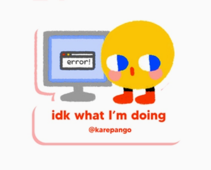 IDK What I'm Doing Die-Cut Sticker by Karepango
