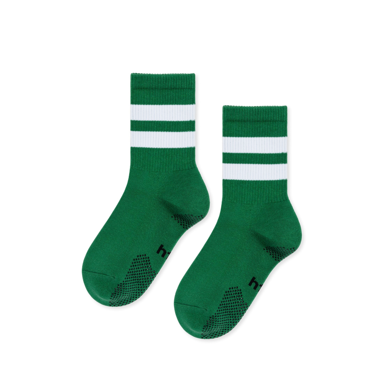 Green Varsity Grip Adult Crew Socks by Hansel from Basel