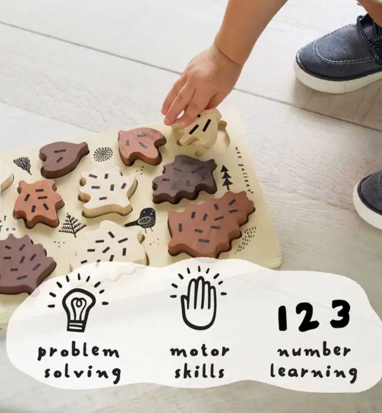 Count to 10 Leaves Wood Puzzle