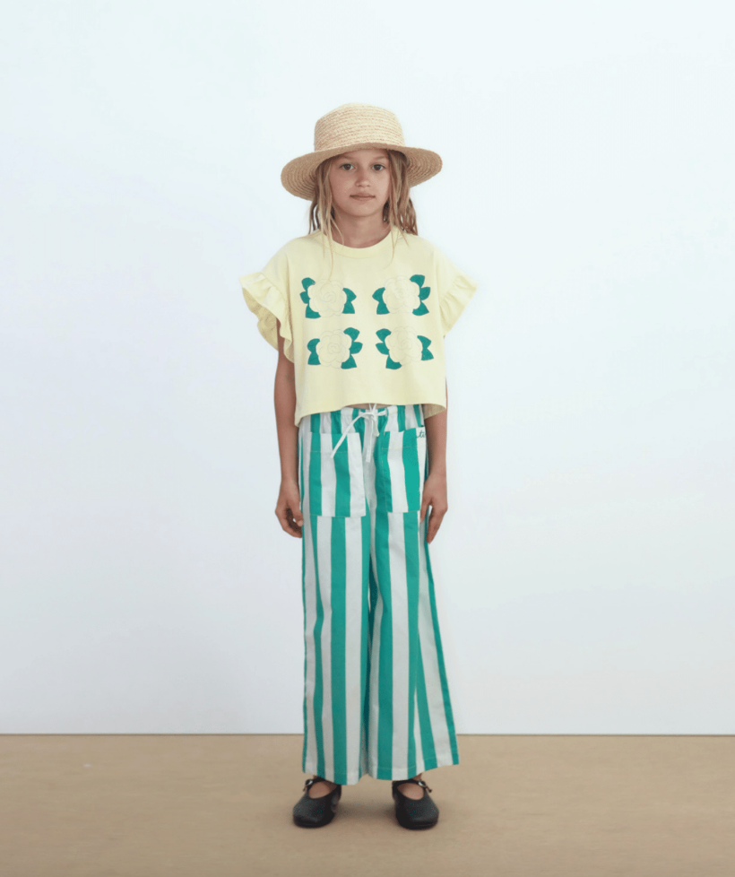 Yellow Flowers Crop Tee