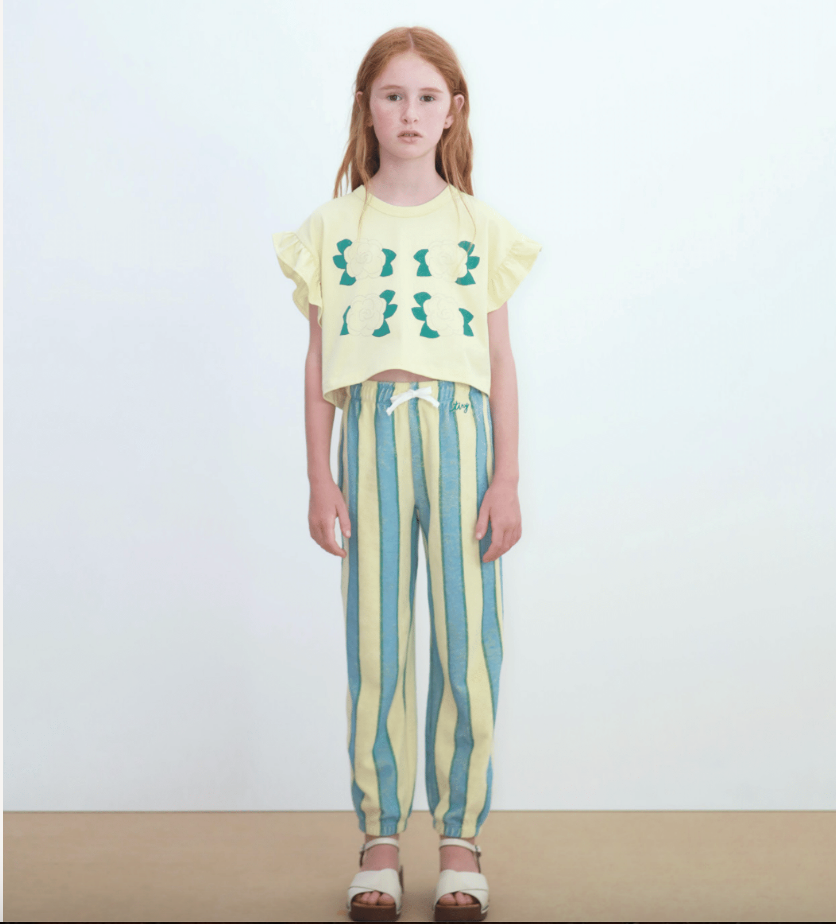 Yellow Flowers Crop Tee