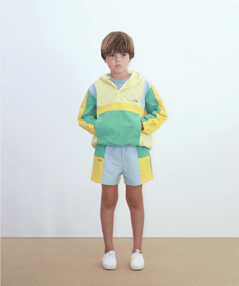 Color Block Woven Shorts