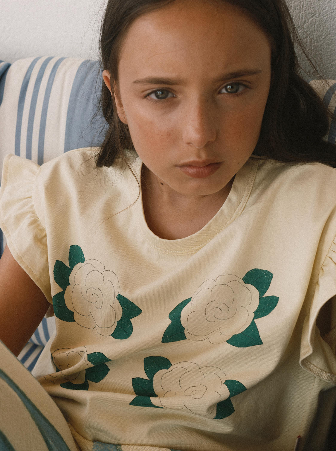 Yellow Flowers Crop Tee