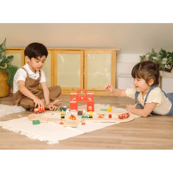 Fire &amp; Rescue Roadway Play Set